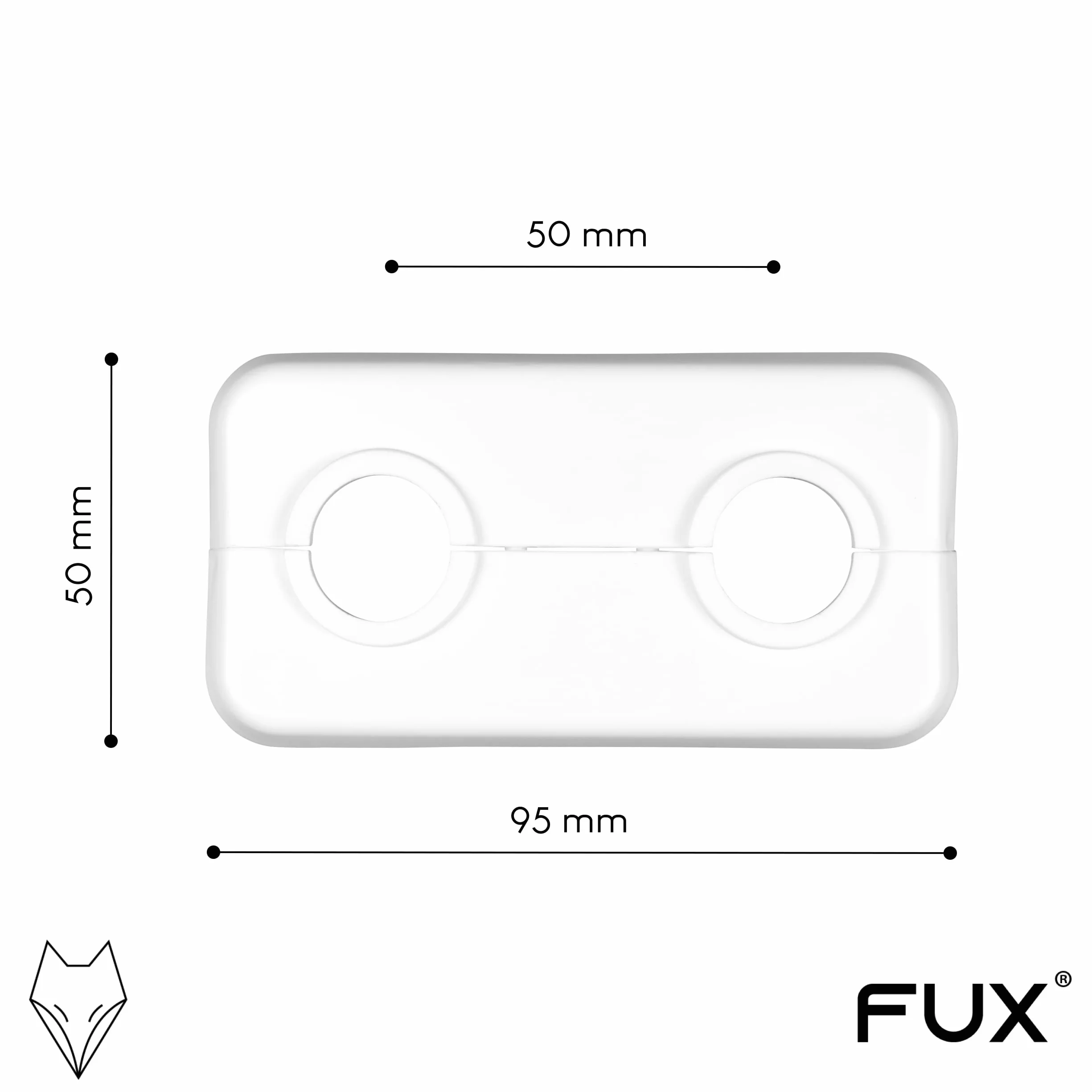 10 Pezzi rosette doppie per termosifone, diversi colori e dimensionicopri termosifone bianco, collari per tubi, rosetta termosifone, copritermosifone, polipropilene bianco (16mm)