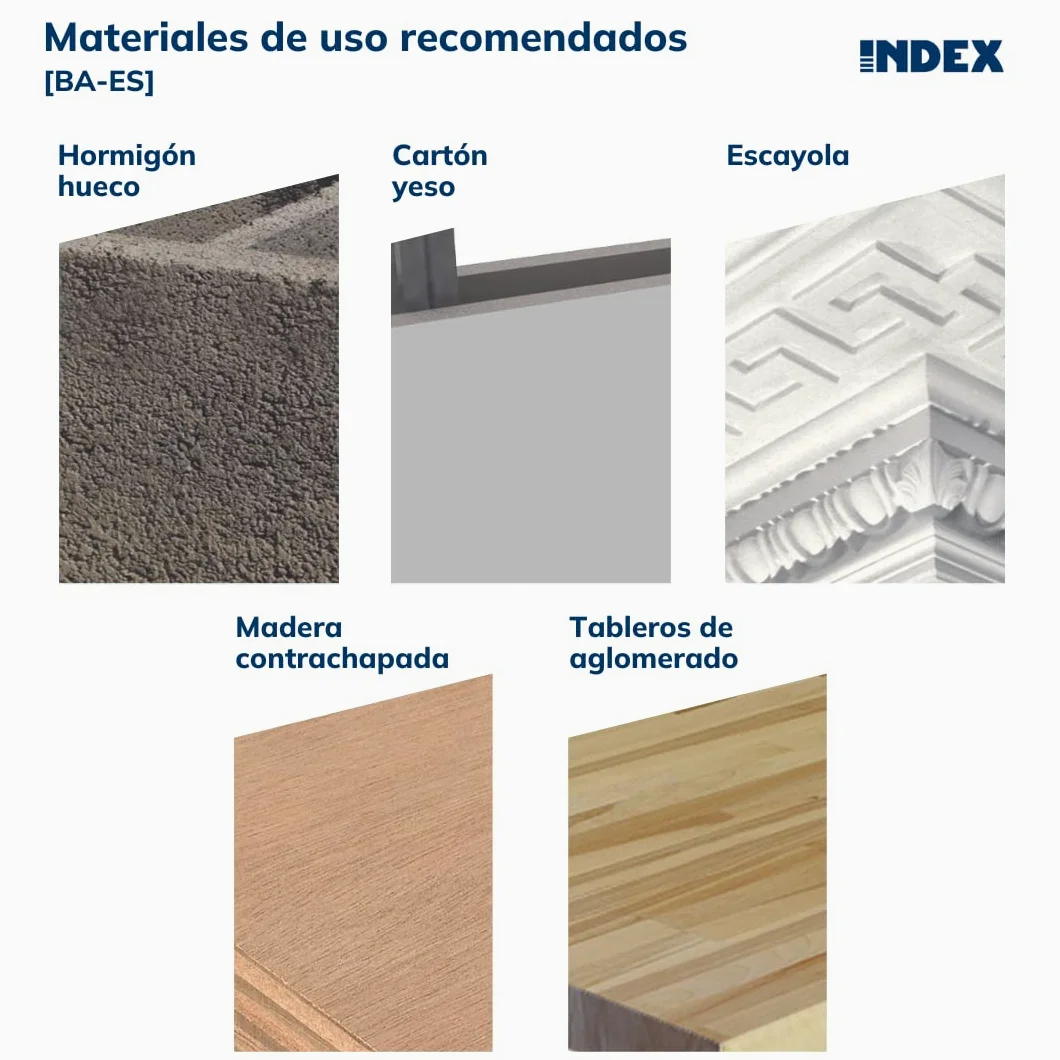 INDEX Fixing Systems BA-IT-Confezione da 50 a bascula per gravità per la determinazione degli elementi leggeri nel false soffitti GRAVITEX Puntone, rivestimento zincato, BAESM05