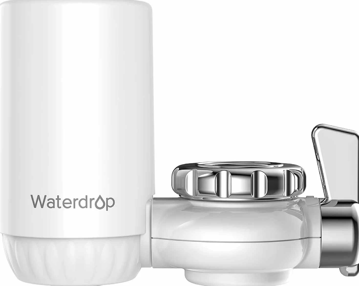 Waterdrop WD-FC-04 - Filtro dell'acqua per rubinetto, certificato NSF, 1200 l, sistema di filtraggio dell'acqua a lunga durata con materiale ultra adsorbente, riduce il cloro e gli odori, adatto per