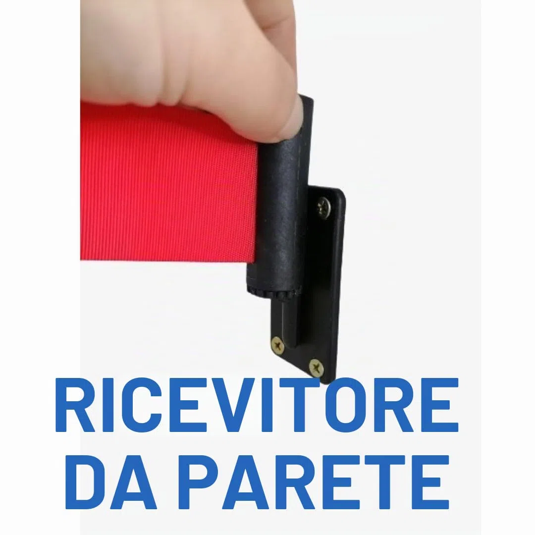 Nastro Estensibile da Parete (5 metri), Nastro Divisorio, Supporto per Nastro da Parete, Nastro Retrattile da Parete, Barriera Estensibile da Parete, Nastro di Sicurezza Estensibile da 5 metri