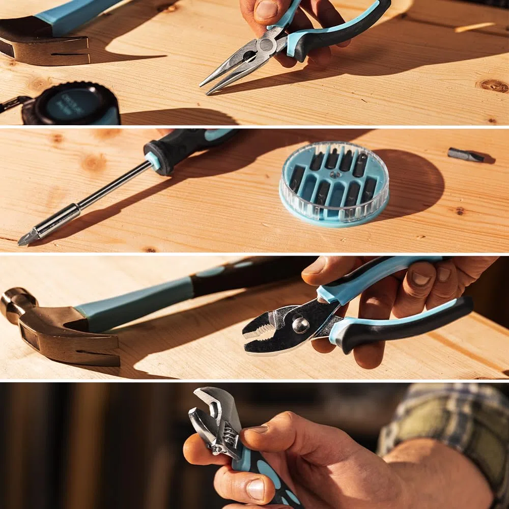 Cecotec Cassetta Porta Utensili, Valigetta Porta Attrezzi Cecoraptor 4200 Toolbox. Chiusura a Bottone, Design Compatto e Manico Ergonomico, Cacciaviti, Martelli, Pinze, Nastro Metrico, 31 x 22,5 x 7cm