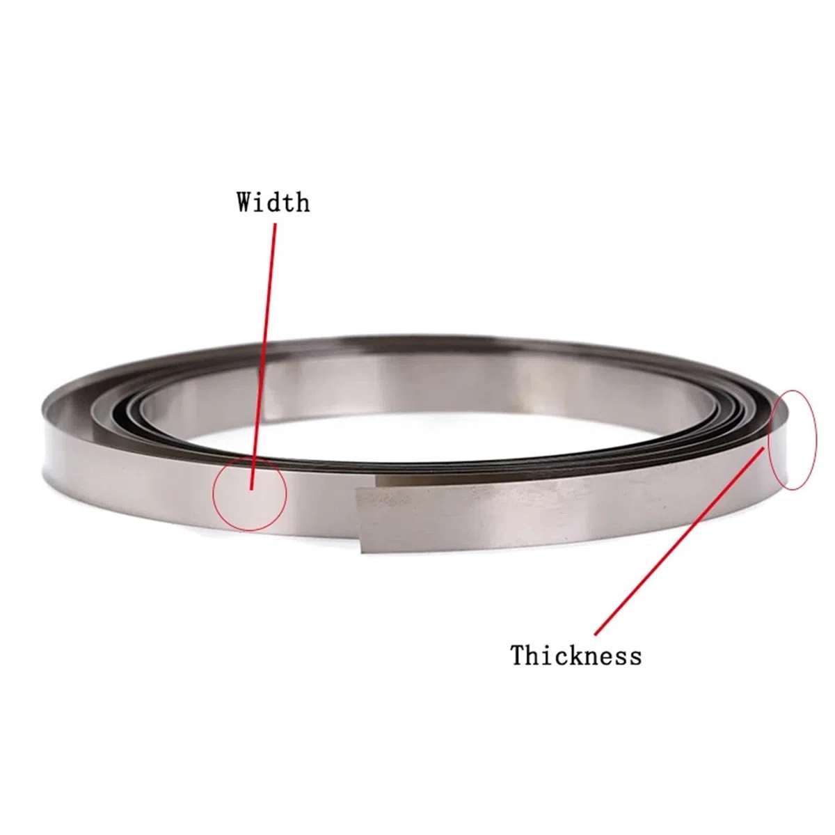 Nastro di nichel per batterie, Striscia nichelata 6/8/10/15/20mm x 0,15/0,2mm 5m for saldatura a punti Li 18650 1pz(0.2x20mmx5m)