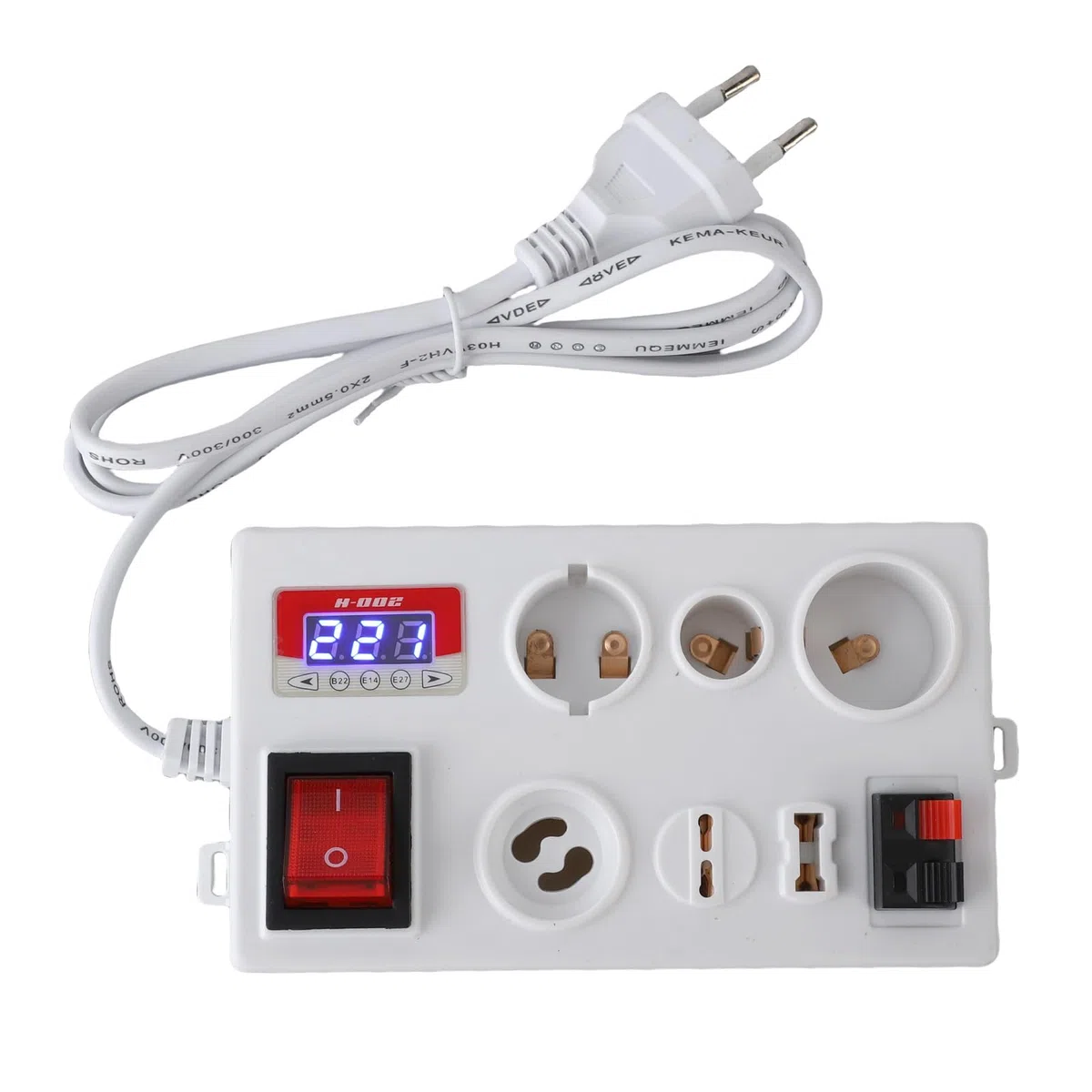 Tester LED, Tester di Tensione, Misurazione della Potenza di Corrente Multifunzionale Display a LED Tester per Lampada per B22 E14 E27 GU10 G4 a G12 G9