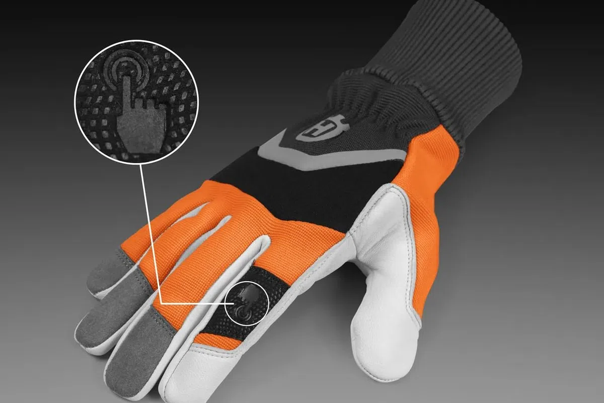 HUSQVARNA High safety and long lasting Anti-Cut Gloves, touch screen. Work gloves, stable grip, high visibility; ideal for pruning, trimming and garden maintenance - Size 10