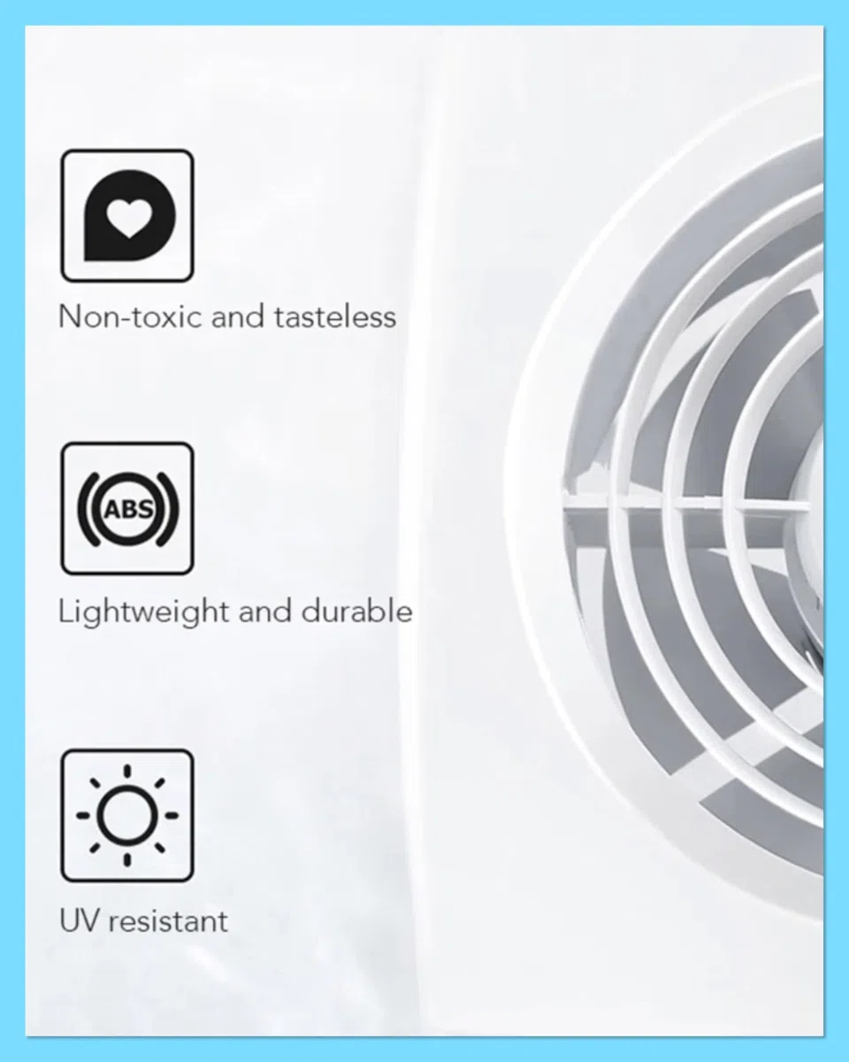 IN-OV_Ventilatore di estrazione dell'aria E100 (per ø da 100) + valvola di ritegno, 10W-95m3/h, bagno, cucina, ufficio, WC, VMC, garanzia 2 anni