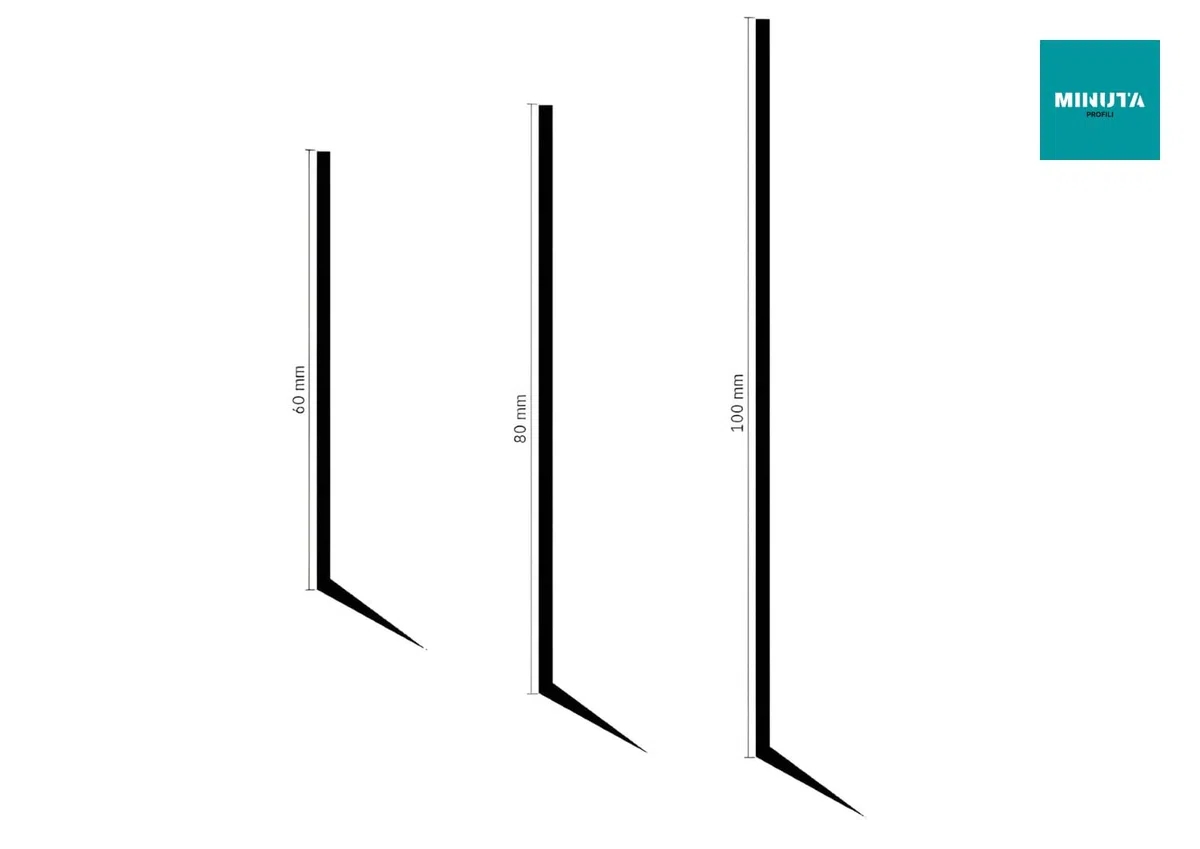 MINUTI PROFILI Zoccoletto Battiscopa Da Esterno E Interno Zoccolino Alluminio Resistente A Urti Abrasioni E Umidità Cucina E Altri Ambienti Lunghezza 2 M (OPACO, 80 MM)