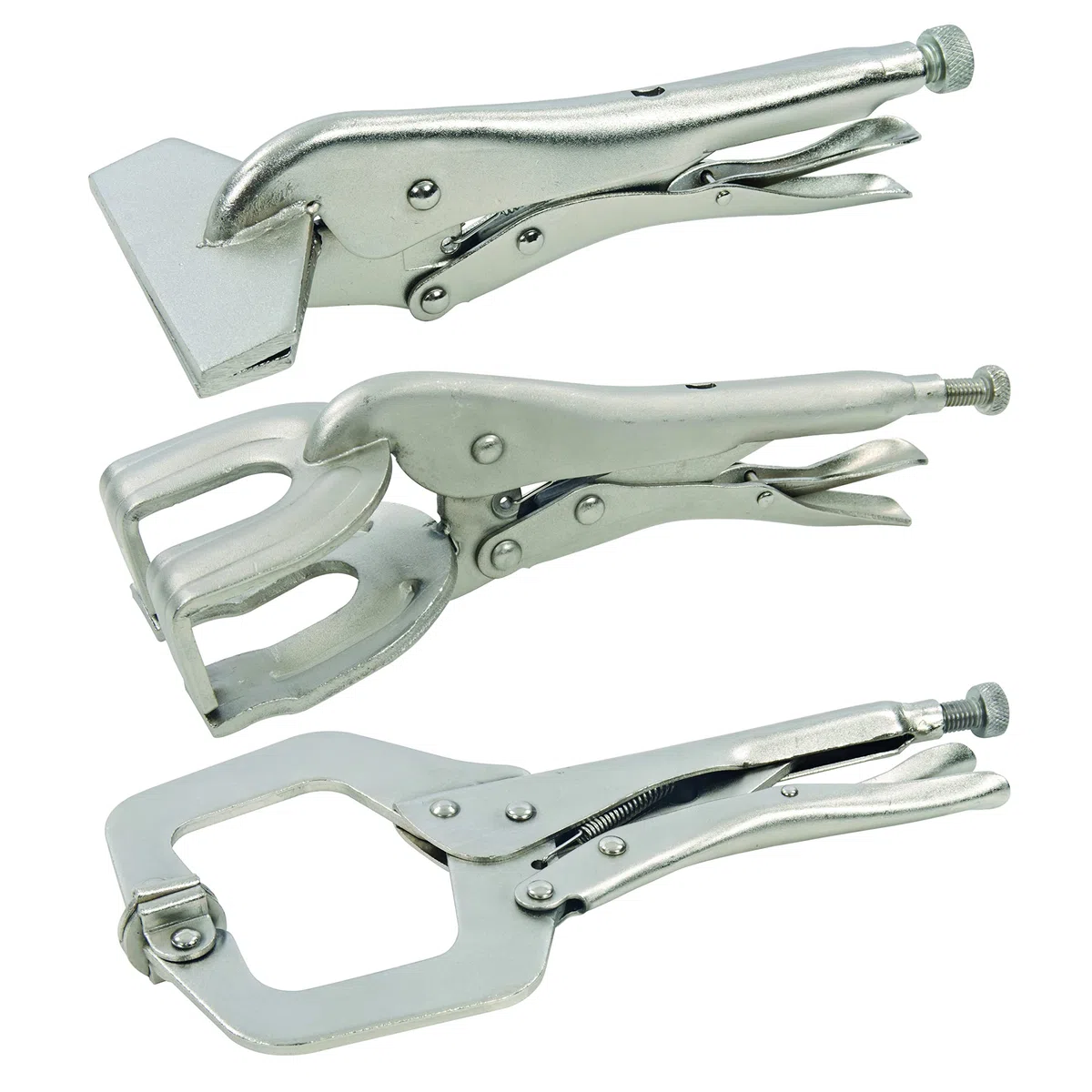 Silverline Set pinze di bloccaggio per saldatura, 3 pz. - 245017