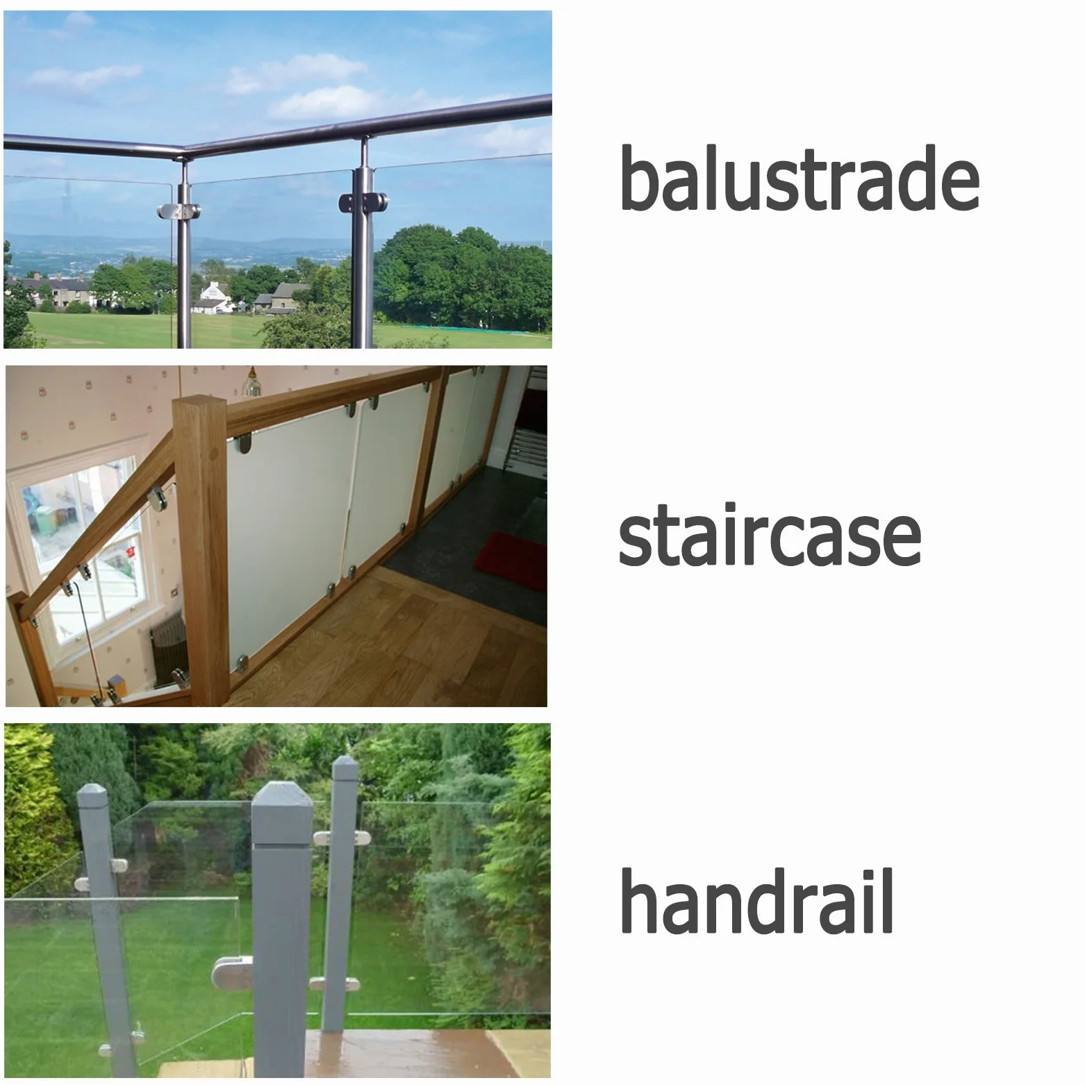 Proster Supporto Vetro 8 Pezzi Morsetto Vetro Regolabile 6-7mm in Acciaio Inossidabile 304 Con Guarnizione in Gomma Cacciavite Incluso per Balaustra, Corrimano e Scala