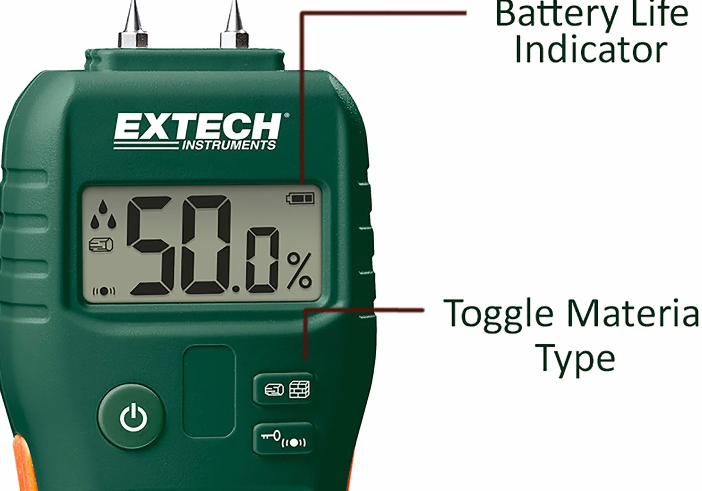 Extech MO55 Misuratore di Umidità Con/Senza Puntali Combinato