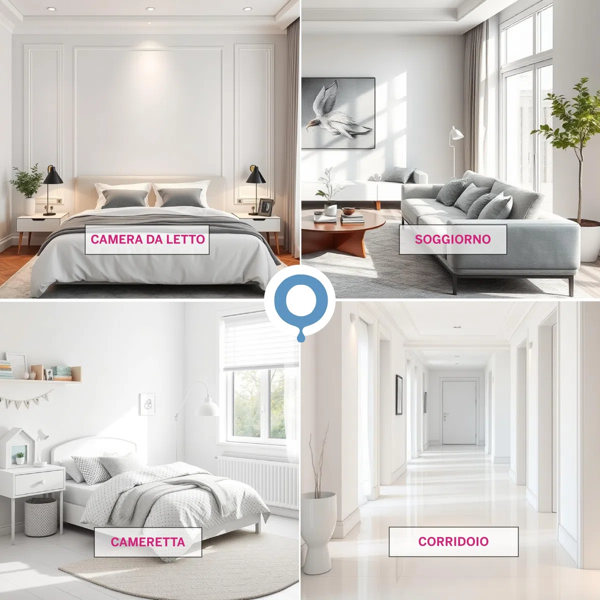 ZERO% Pittura Bianca Per Interni 4 LT ZERO VOC ZERO FORMALDEIDE Vernice Bianca Muro Interno Lavabile inodore Dermatlogicamente Testata Vernice Uniforme Per Pareti e Soffitti