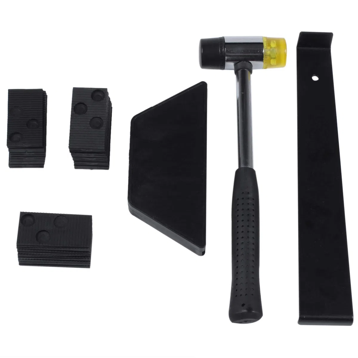TsoLay Kit di montaggio per parquet laminato kit di montaggio per parquet con 30 elementi a distanza, , e battitore