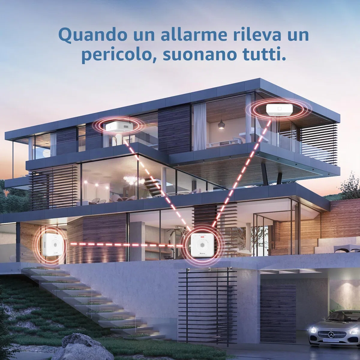 Heiman Rilevatore di Monossido di Carbonio (CO) Interconnesso, Sensore Elettrochimico 10 Anni, Allarme 85 dB, Batterie AA Sostituibili, Certificato EN 50291, Portatile per Casa (1 PCS)