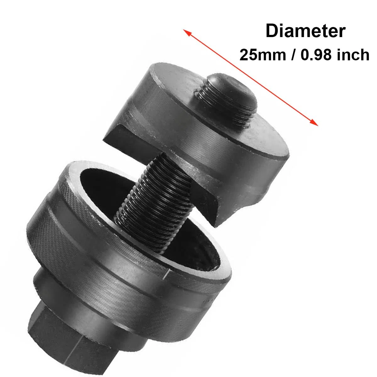 SagaSave Perforatrice esagonale in metallo per lavello, piastra in acciaio, acciaio inox, metallo 25 mm