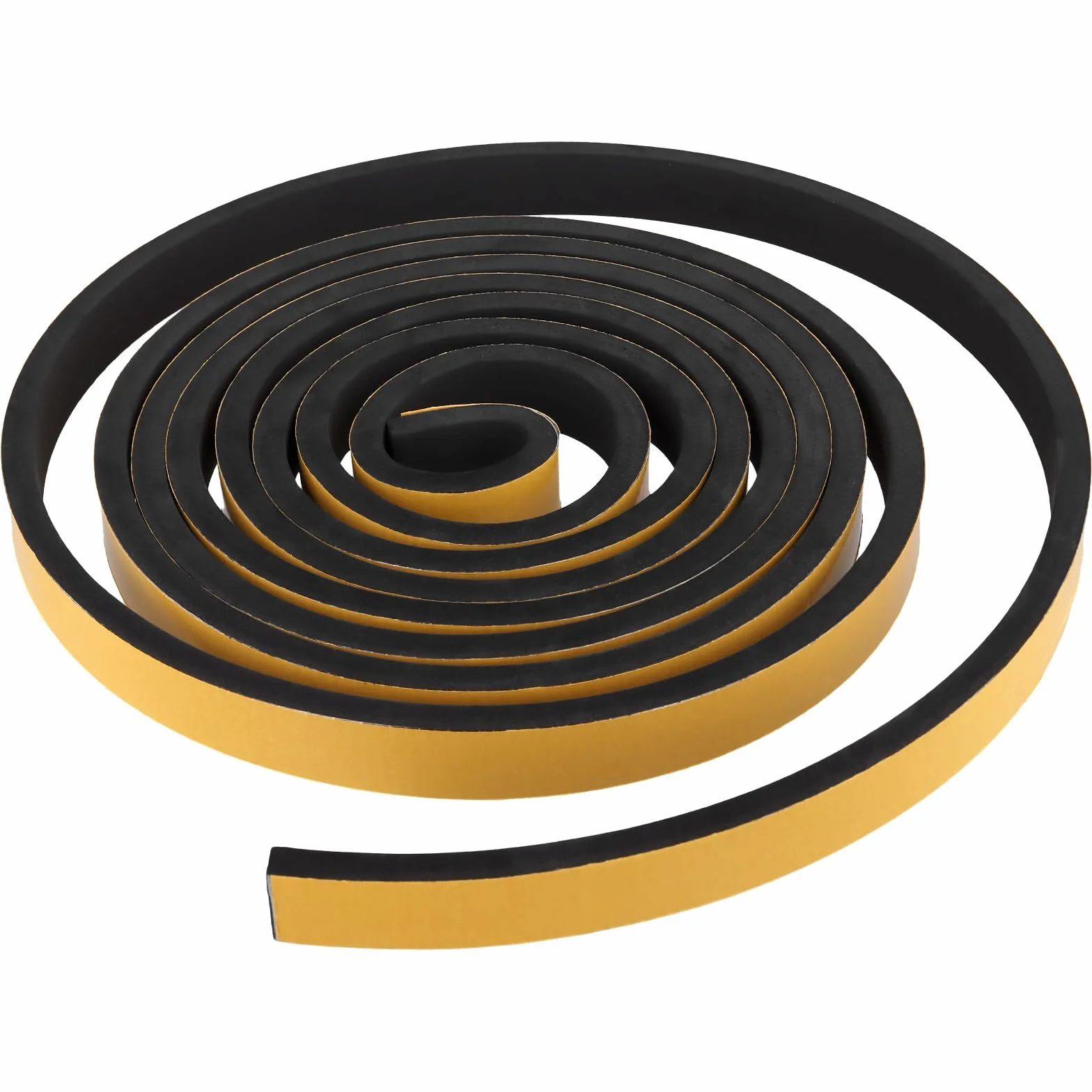 KEILEOHO 3 pezzi di gomma espansa autoadesiva 25 mm (L) x 10 mm (D) x 5 m (L), nastro sigillante autoadesivo nero, in schiuma per porte, finestre