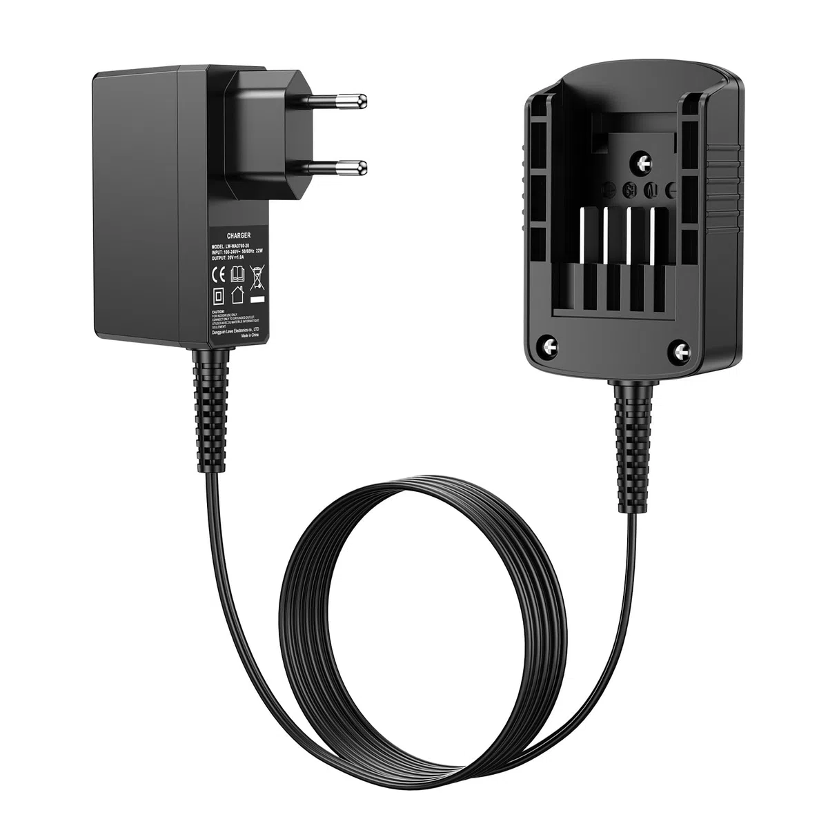 Caricabatterie WA3760 compatibile con Batterie al Litio Worx 18V 20V Max, Caricatore Sostitutivo per Tutte le Batterie e gli utensili Worx a 4 pin