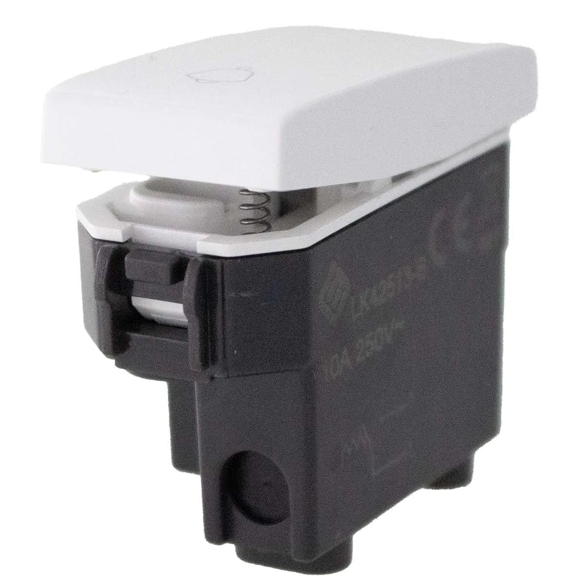 Pulsante Con Simbolo Campanello 1P 10A, Compatibile Con Bticino Living, Compatibile Con Vimar Plana (1 Pezzo, Bianco)