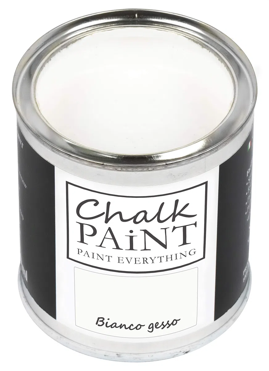 CHALK PAINT EVERYTHING Bianco Gesso & FINITURA - Kit Pronto Vernicia e Proteggi (250 ml + 250 ml)