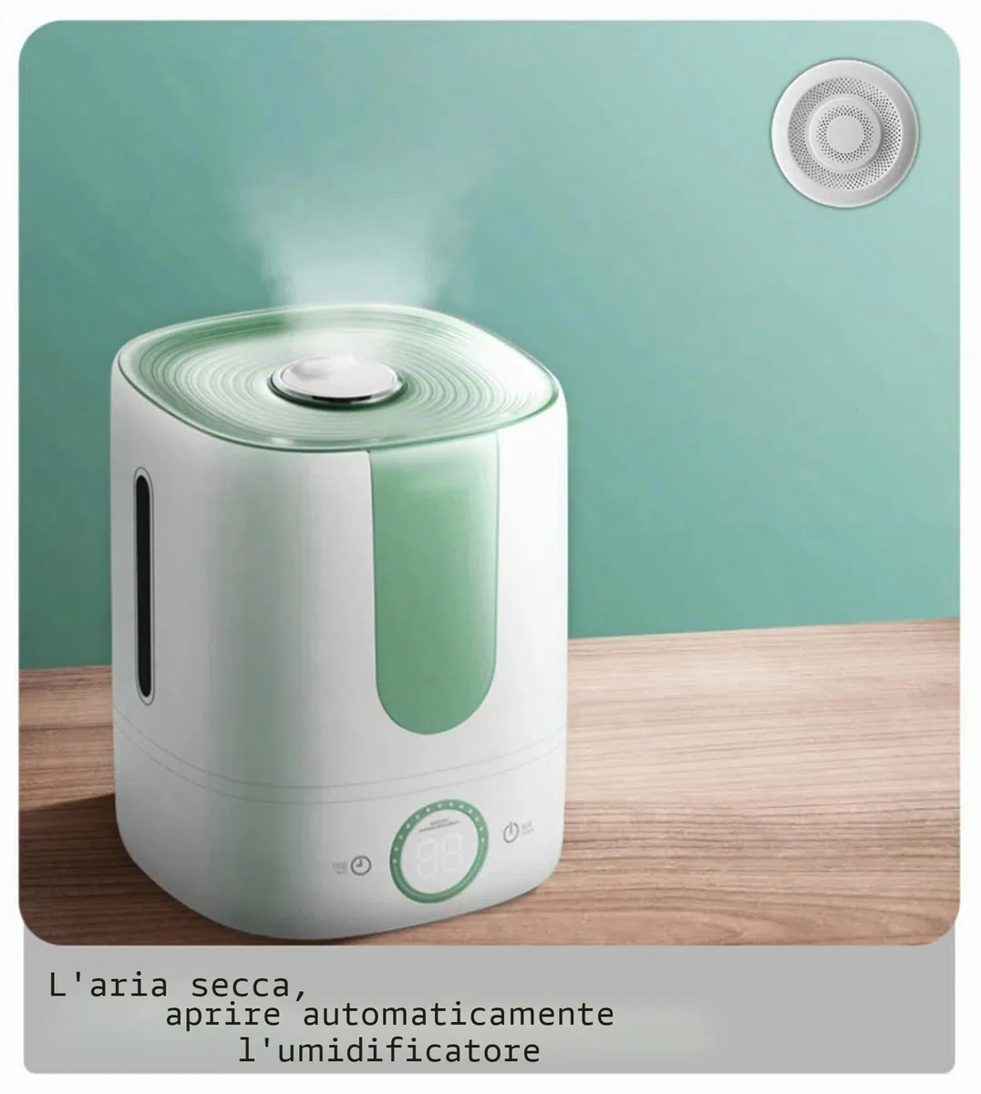 Monitor di Qualità dell'Aria Smart: Misuratore WiFi per la Qualità dell'Aria Interna Rileva CH2O, CO2, VOC, Temperatura e Umidità, Controllo tramite App, Termometro e Igrometro per l'Automazione
