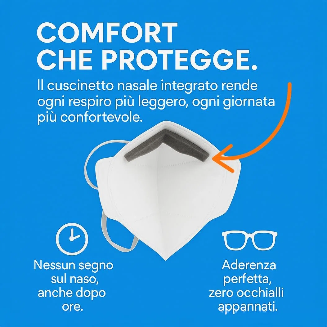 30 Mascherine FFP3 Certificate CE, Mascherina 5 Strati Senza Valvola, Maschera Facciale Protezione da Polvere e Antiparticolato, Protettiva con Alta Efficienza di Filtraggio BFE≥98, 30 Pezzi