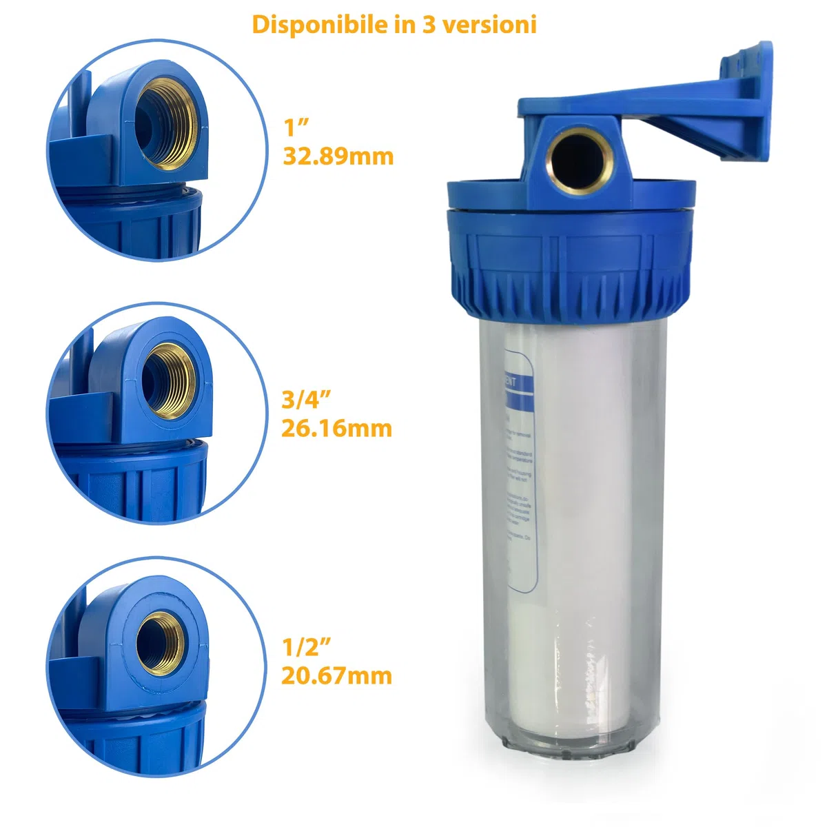 FILTRO ACQUA KIT CARTUCCIA NW-BR10A FILTRAZIONE SEDIMENTI E CARBONI ATTIVI (3/4" - 26.16mm)