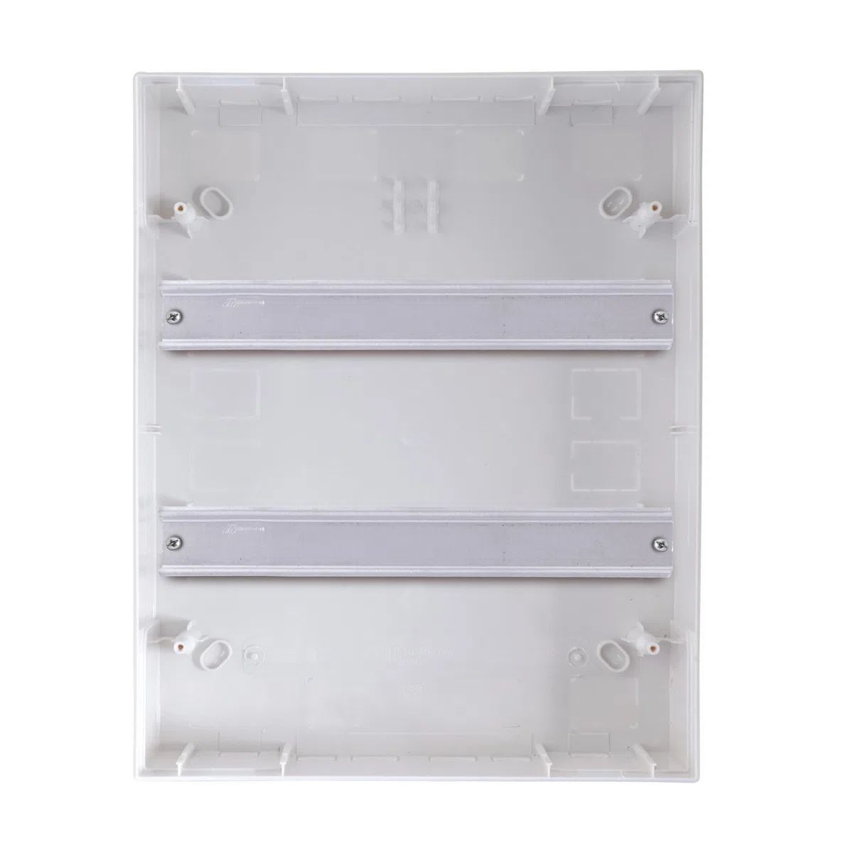LION Electric Scatola dei fusibili a parete, 24 moduli, armadio a 2 file, bianco con porta trasparente, senza alogeni, per ambienti umidi, con protezione extra PE/N, morsetto in ottone