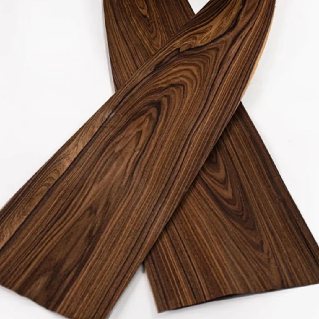 Intarsio di Legno di Palissandro Brasiliano Naturale Spesso - 0,5 mm di Spessore, 2,5x0,2 M per Passione Fai-da-Te, Opulenza per Mobili, Distinzione per Altoparlanti, Aggiornamento degli Interni delle