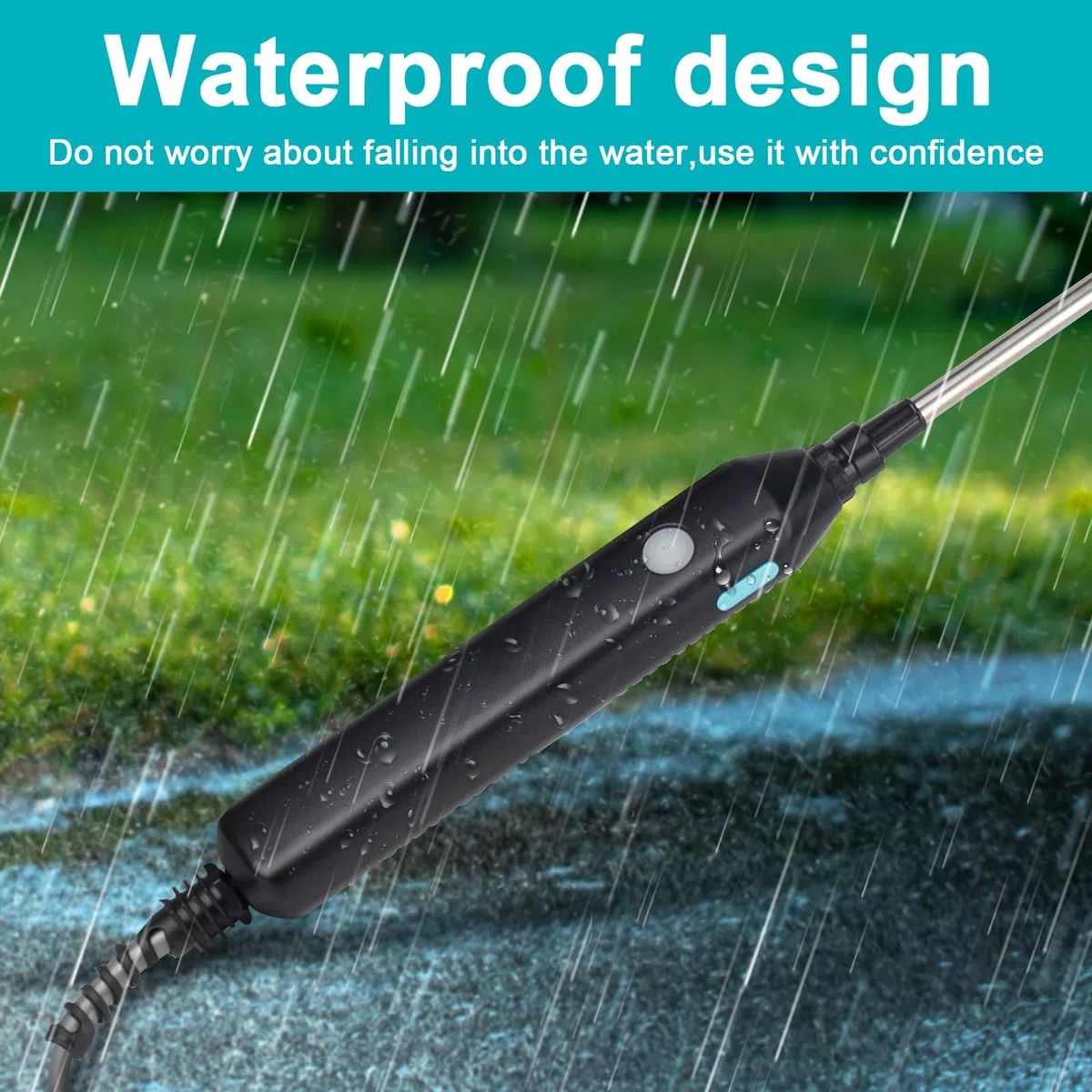 Mineup Spruzzatore Elettrico, 3.7 V Spruzzatore elettrico per piante da giardino, Nebulizzatore A Batteria USB per Casa, Spruzzatore a Pressione Elettrico con 3 Beccuccio Regolabile e 3M Tubo