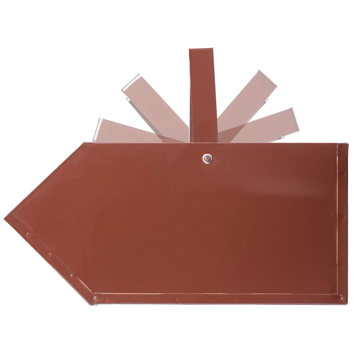KADAX Contenitore di Cenere Realizzato in Metallo, 32 x 21 cm, Scatola di Cenere con Manico Comodo, Scatola, Ciotola di Cenere, Contenitore a, Scatola a in (Marrone)