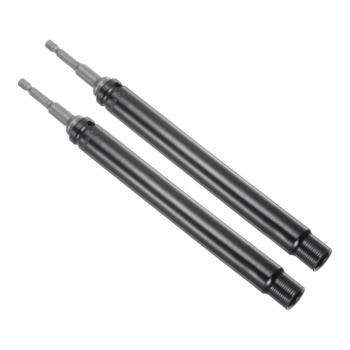 Prolunga Presa Cava, Misura 13mm Lunghezza 200mm Attacco Esagonale 1/4" Adattatore 73mm Chiave Bussola 6 Punti Dadi Potenza Cambio Rapido-(Applicazioni: Asta Filettata Lunga), 2pz