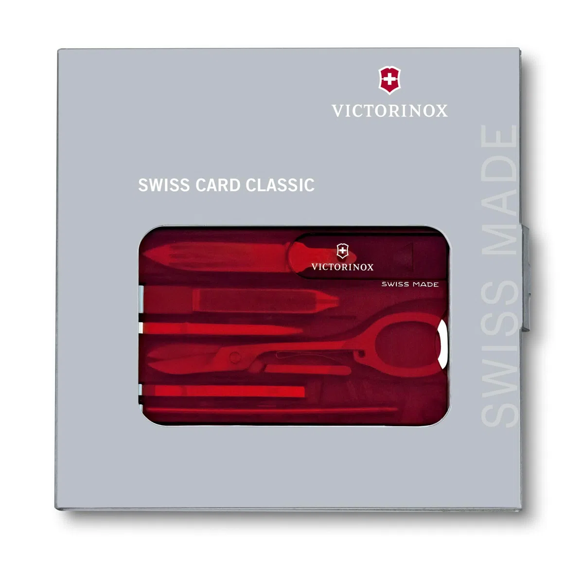 Victorinox Swiss Card, Swiss Made Pocket Tool, Credit Card Size, 10 Functions, Pen, Scissors