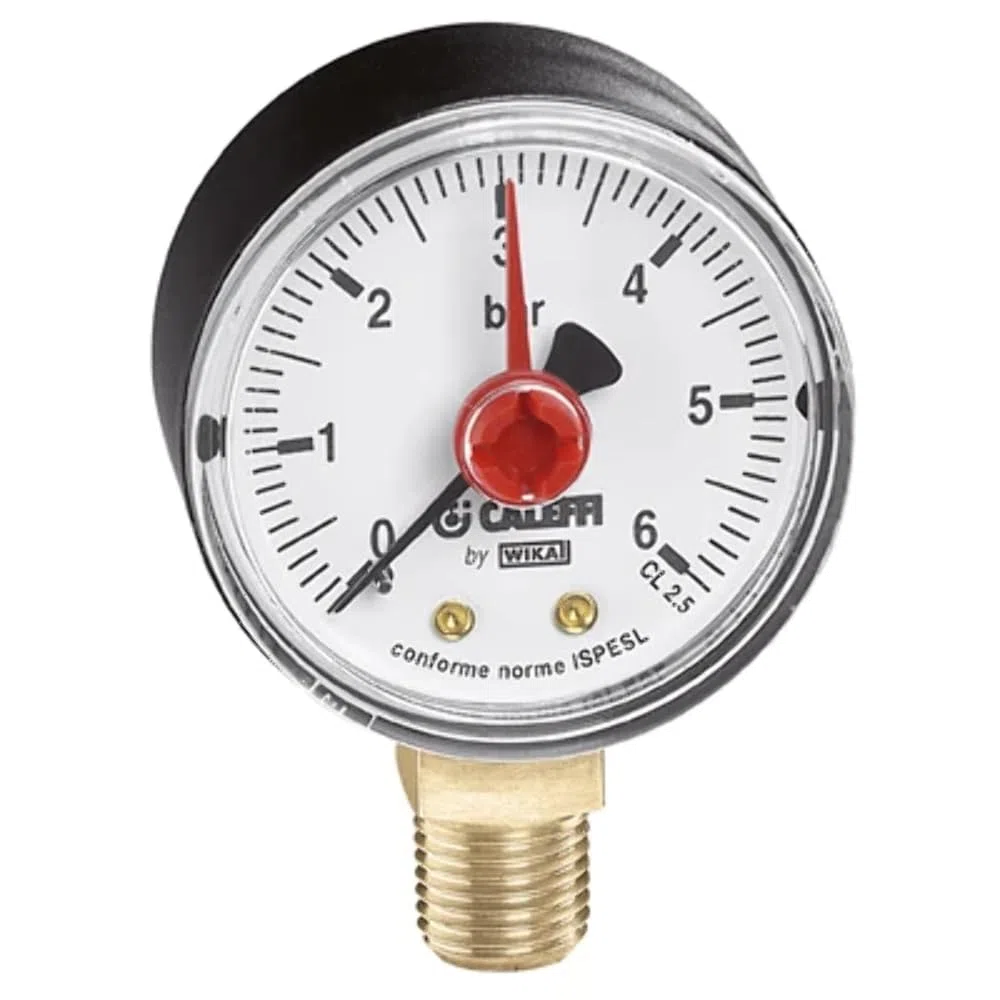 Caleffi Manometro 1/4" Radiale, Multicolore, Standard