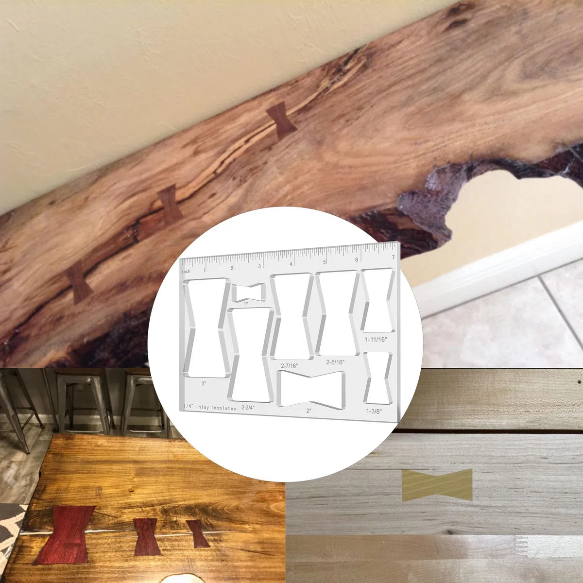 1 modello 8 in 1 router Jigs, modello decorativo a farfalla, per la lavorazione del legno