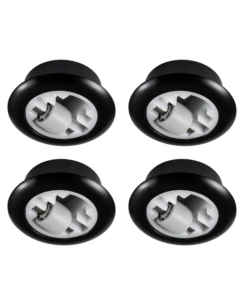 Gedotec Ruota per mobili per foratura | 4 pezzi - ruote per trasporto senza freni | Ø totale 54 mm | ruota girevole in plastica | ruota con portata di 50 kg | MADE IN GERMANY