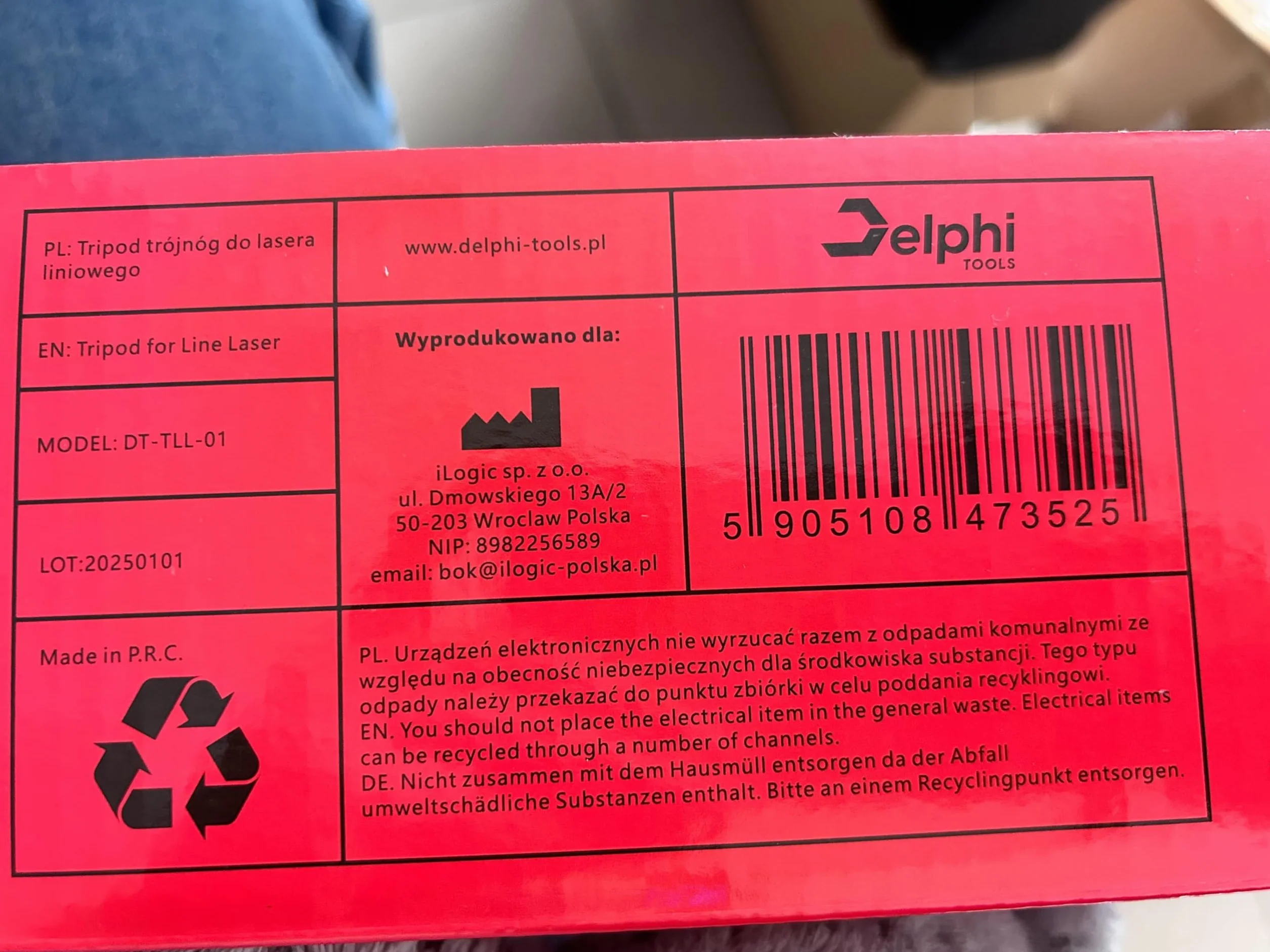 Delphi Treppiede per laser a linee incrociate, regolabile fino a 150 cm, filettatura 5/8 pollici, trifpiede in alluminio con libellula integrata e borsa di trasporto, robusto