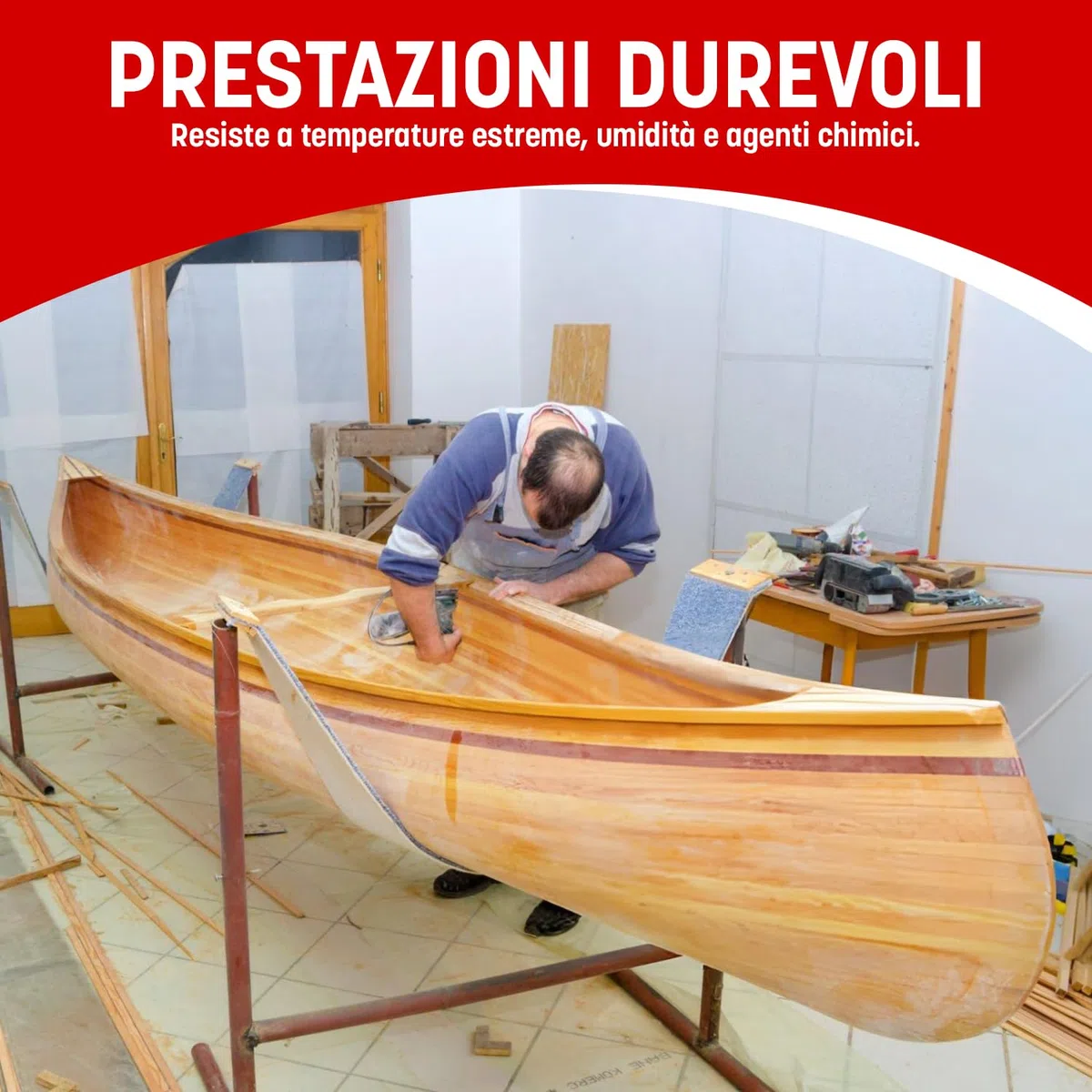 Wolfix Colla per Legno Impermeabile D4 500g - Colla Extra Forte per Legno, Metallo e PUR - Colla per PVC, Colla da Montaggio, Colla per Artigianato e Colla Liquida - Stucco per Legno a Rapida