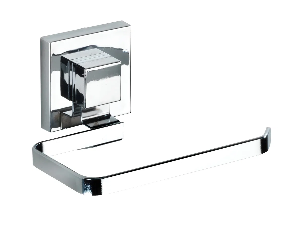 Wenko 22687100 supporto per carta igienica "quadro con Vacuum Loc, Acciaio Inossidabile, Argento, 14 x 11 x 6 cm