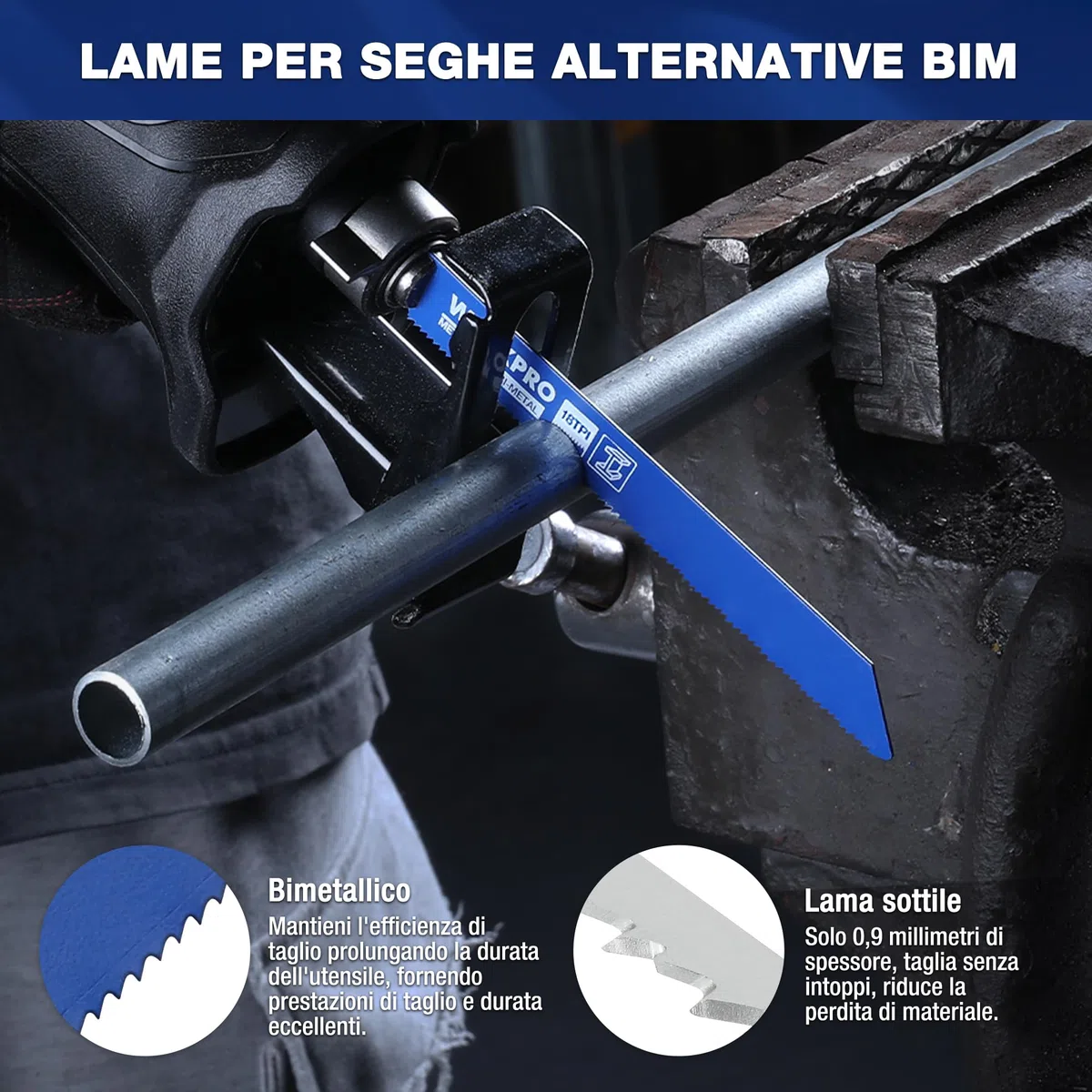 WORKPRO Set di Lame per Sega a Gattuccio Universale da 32 Pezzi in Borsetta, Lama per Sega a Sciabola per Taglio Metallo e Legno, Realizzato in HSS e Cr-V