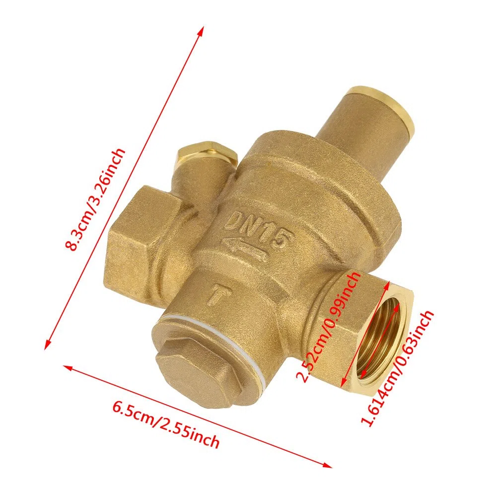 Ottone Regolabile Riduttore valvola di controllo pneumatica valvola di controllo manuale di Pressione Dell'acqua Regolatore Valvola Rubinetto Valvola Limitatore Idraulico Discussione DN25 1 (DN15)