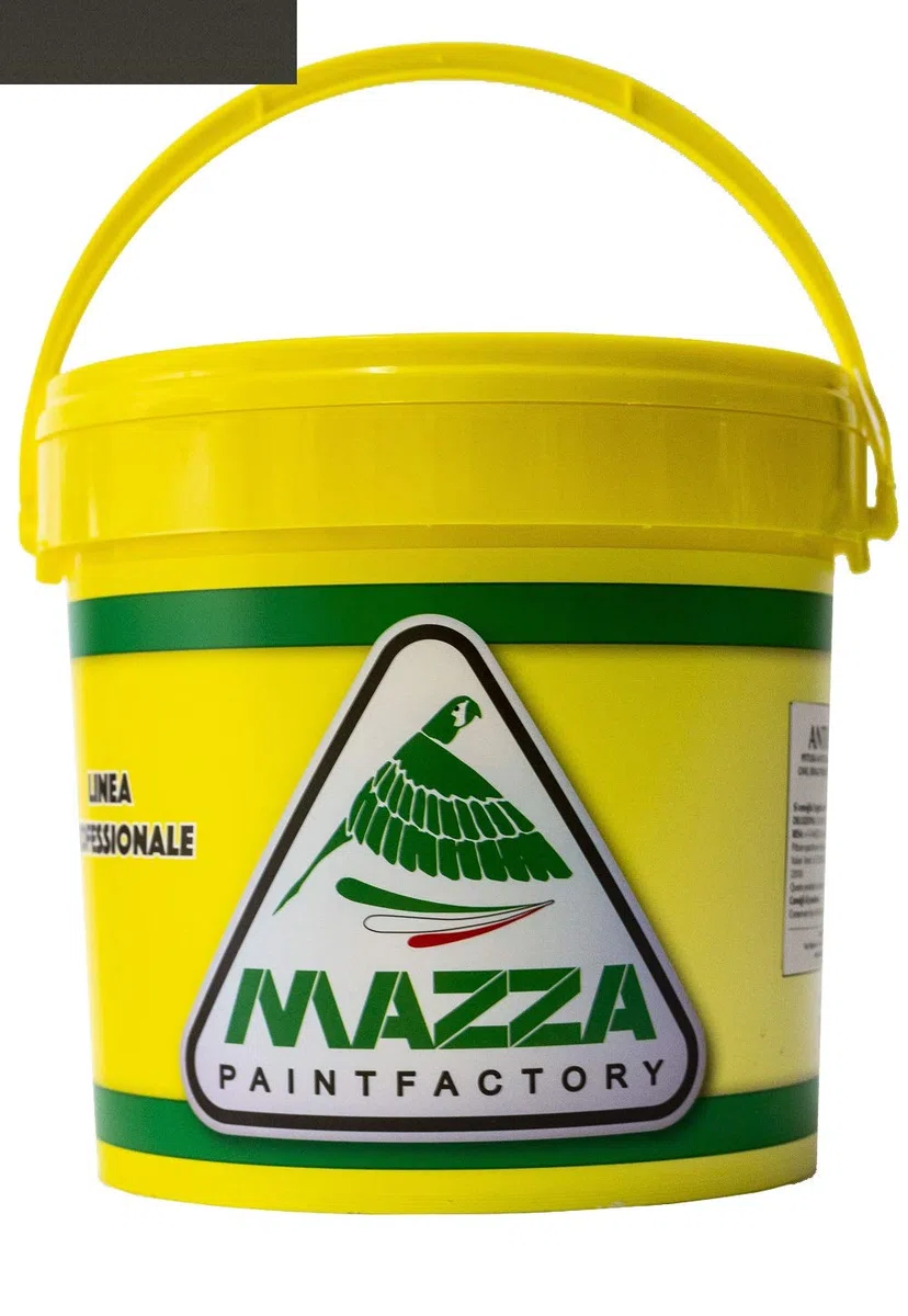 MAZZA Pittura Al Quarzo Per Muri Interni Ed Esterni Lt 5 Ad Alto Potere Coprente Colorificio (Nero Antracite Mz1121)