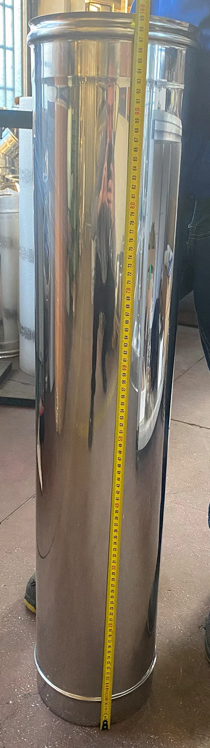 Tubo in acciaio inox per canne fumarie L1000mm (DN 120)