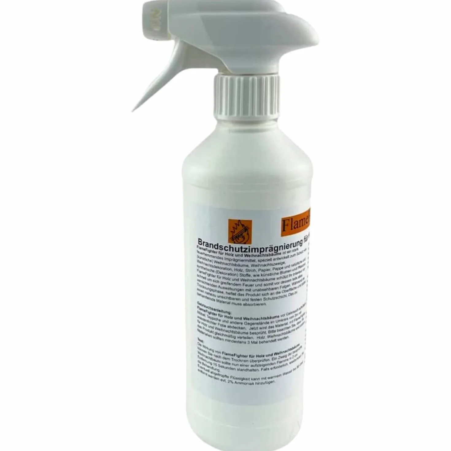 FlameFighter | Impregnante Antincendio 500ml | Impregnante Ritardante di Fiamma per Legno, Carta e Alberi di Natale | Prodotto Certificato Antincendio | Classe di Protezione Antincendio DIN 4102 B1