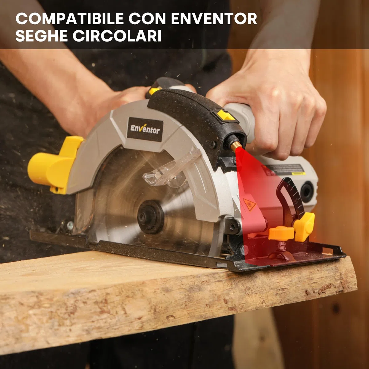 Enventor 3PCS Lama Sega Circolare per Legno 24T/40T/60T, 185mm x 20mm, Punta in Carburo di Tungsteno, Lama Sega Circolare per il Taglio del Legno, Compatibile con Enventor Seghe Circolari