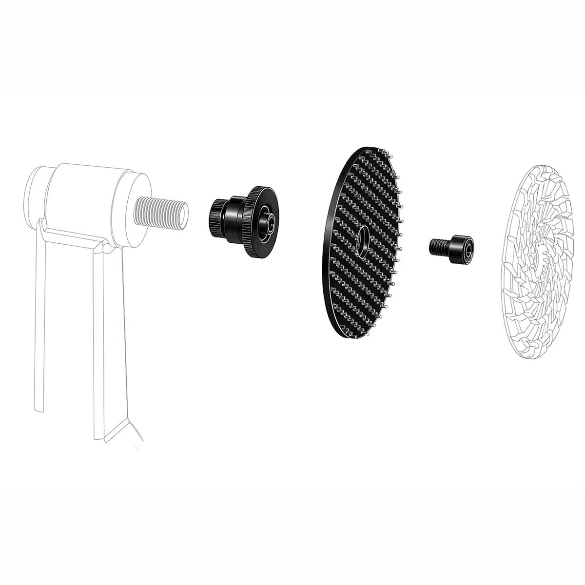 DISTAR Set di adattatori per incisione e mini smerigliatrici, universale, per dischi da taglio diamantati, cuscinetti per lucidatura e ciotole abrasive, stabili e precisi, adatti per Proxxon e altri