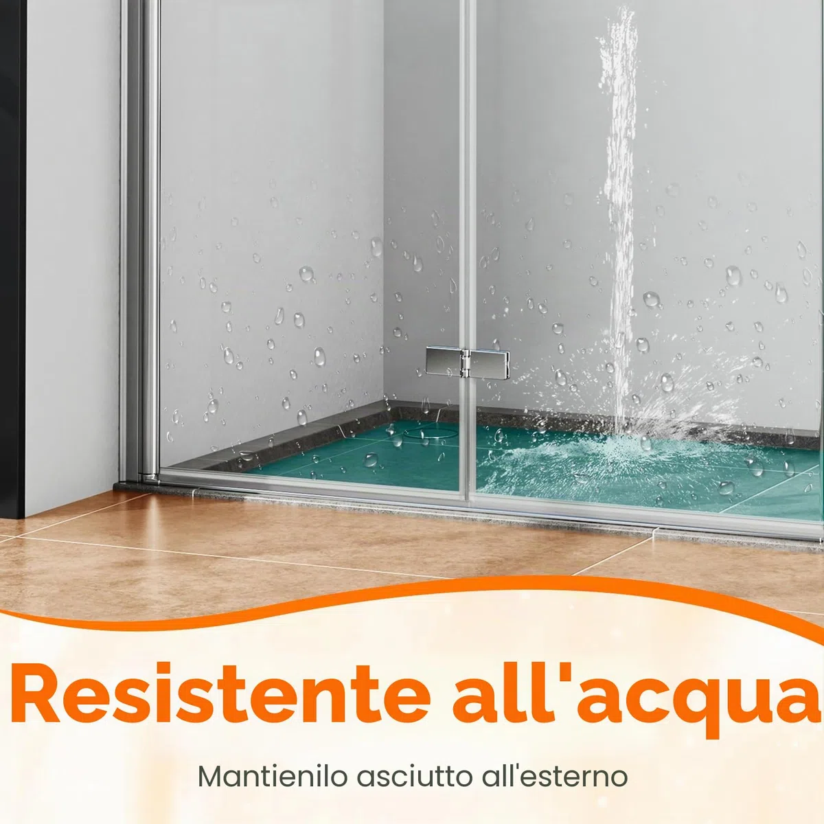 Ibergrif M102-100 Guarnizione Doccia Sottoporta 100cm 2 Pezzi, Per porte in vetro 5-8mm, Facile da Installare, Impermeabile