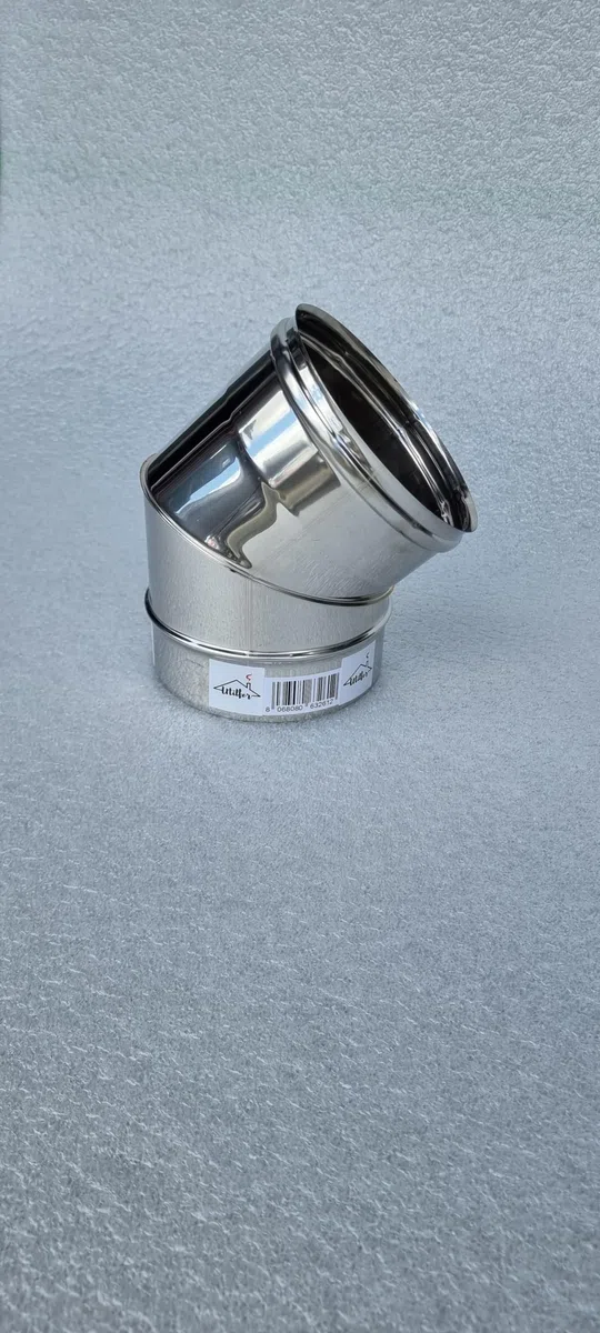 Curva 45 Gradi Inox AISI 304 Canna Fumaria 200 MM