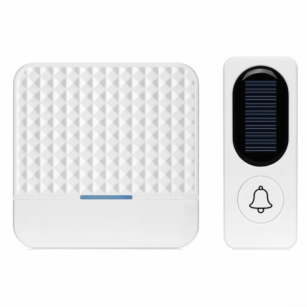 Campanello intelligente wireless ad energia solare, campanello intelligente senza fili, campanello musicale a lunga distanza per case grandi, campanello video intelligente con visione in diretta