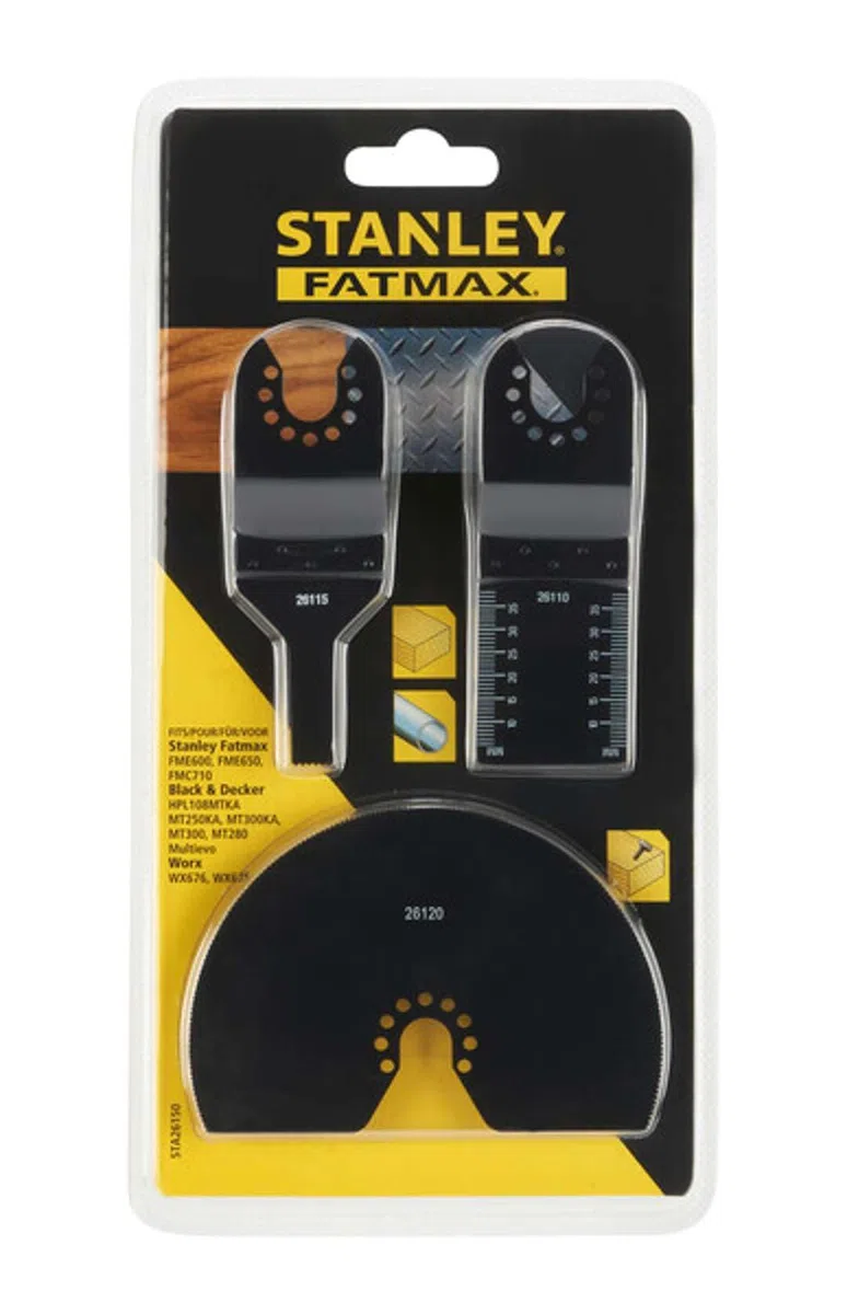 ‎STANLEY STA26150-XJ Set 3 pz accessori (lame bi-metal, lama di precisione)