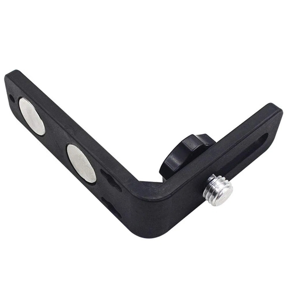Regolabile Magnete Supporto, Livella Laser Magnetico Muro Supporto 5/8" per Universale Lazer Livelli - Nero, 9.5x12 cm