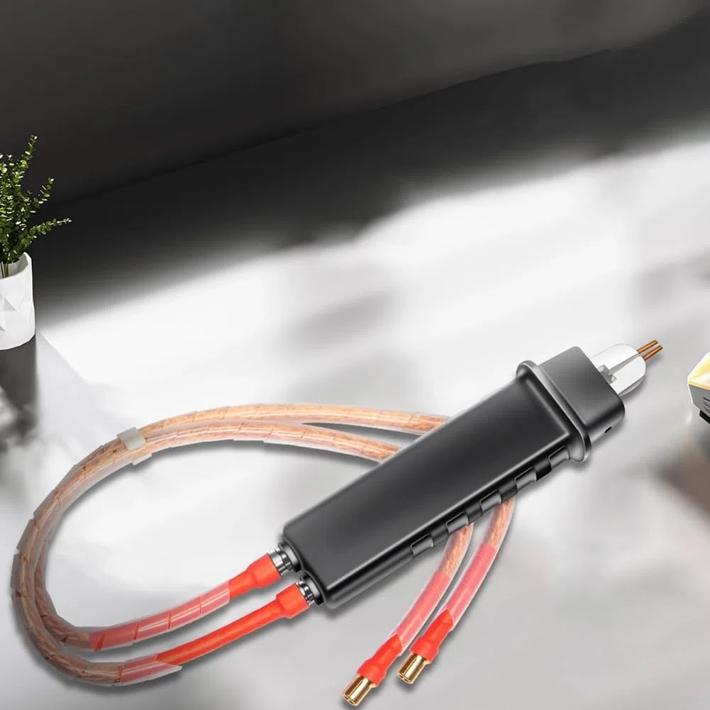 Penna portatile per saldatura a punti, macchina integrata 1500A per progetti fai da te, pressione e spaziatura regolabili per saldatura personalizzata (tipo O)