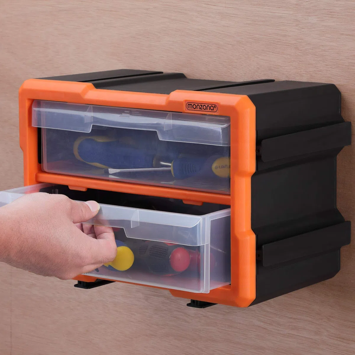 Monzana Box Portaminuterie Organizer espandibile 4 scomparti Contenitore Minuterie Utensili Officina